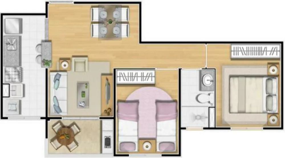 Apartamento, 2 quartos, 50 m² - Foto 4