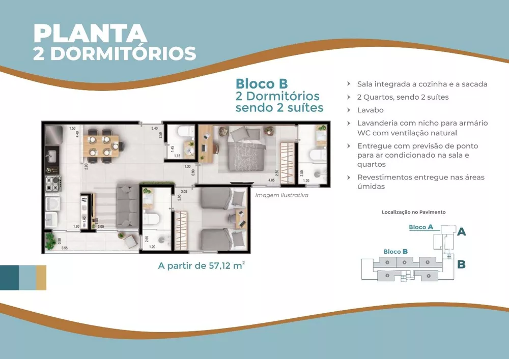 Apartamento, 2 quartos, 57 m² - Foto 4