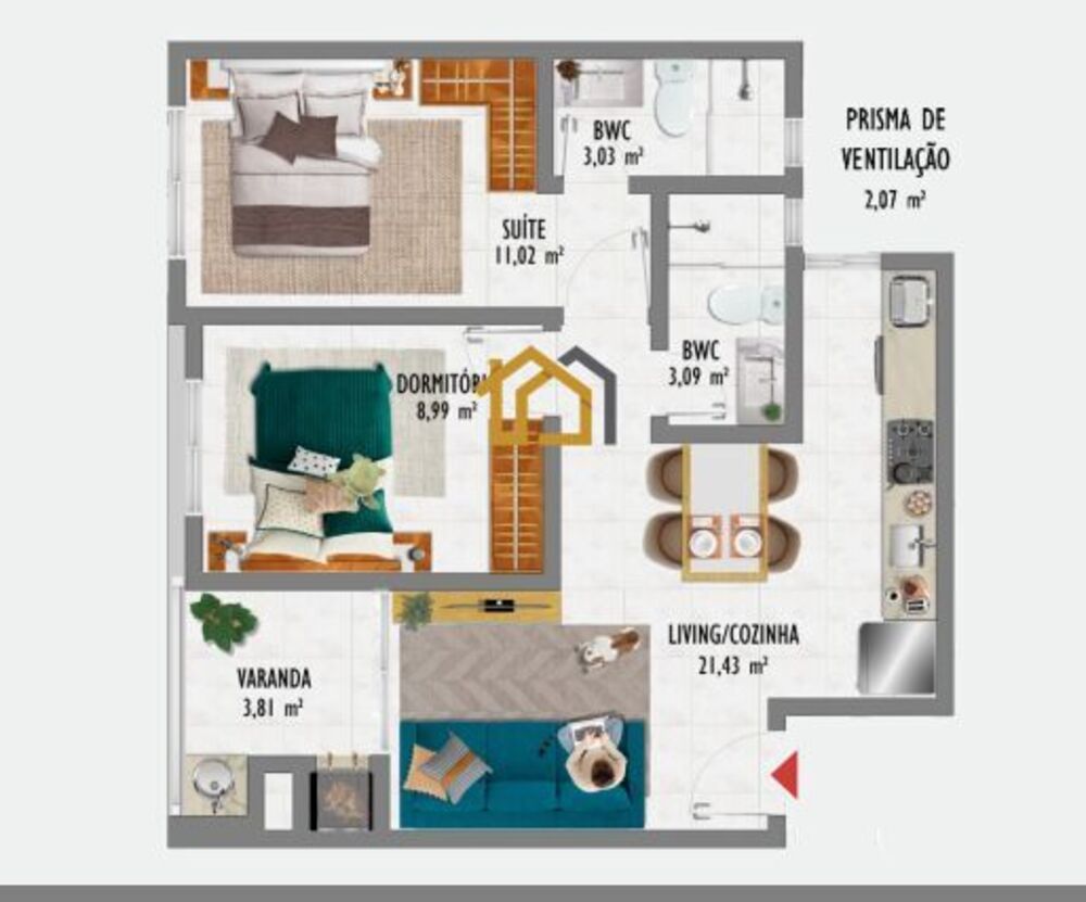 Apartamento, 2 quartos - Foto 4
