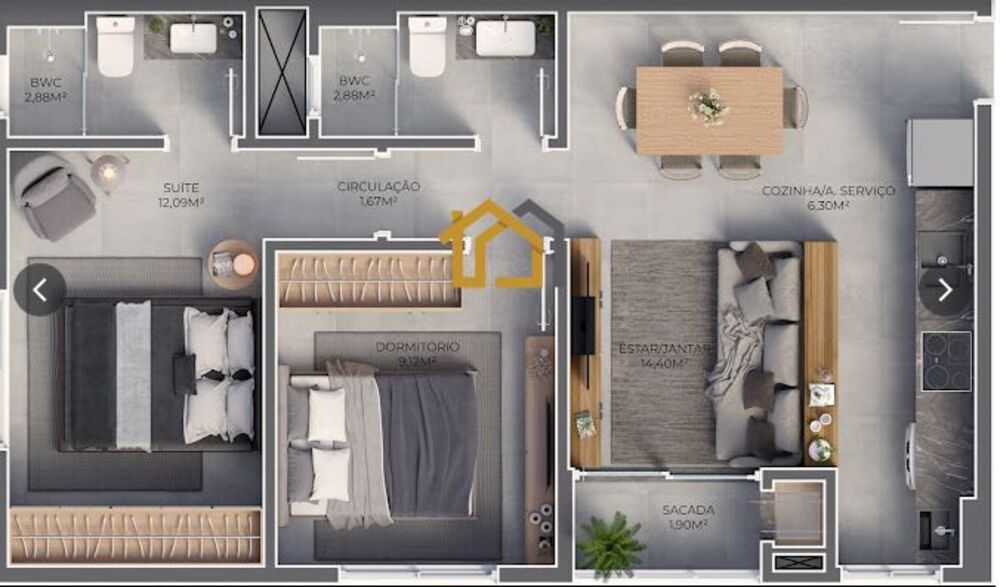 Apartamento, 2 quartos, 59 m² - Foto 15