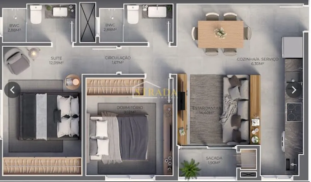 Apartamento, 2 quartos, 59 m² - Foto 24