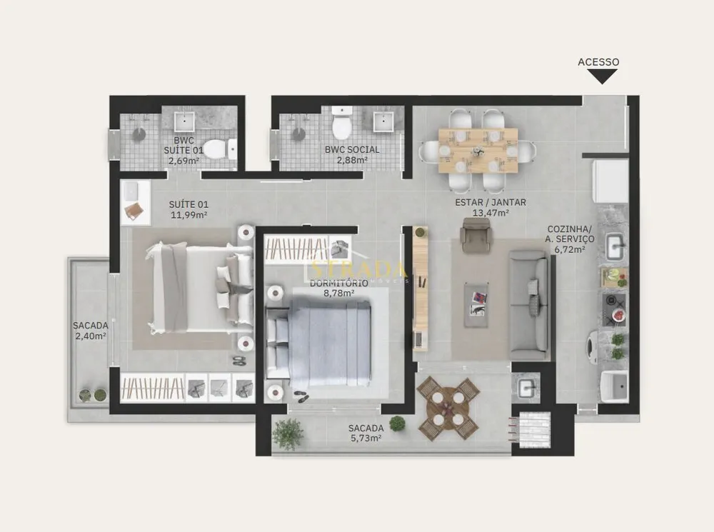 Apartamento, 2 quartos, 67 m² - Foto 4