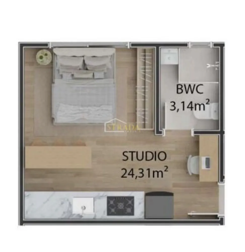 Apartamento, 1 quarto, 24 m² - Foto 6