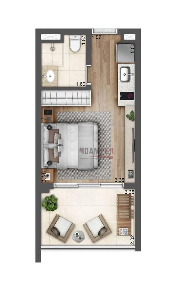 Kitnet-Studio, 28 m² - Foto 16