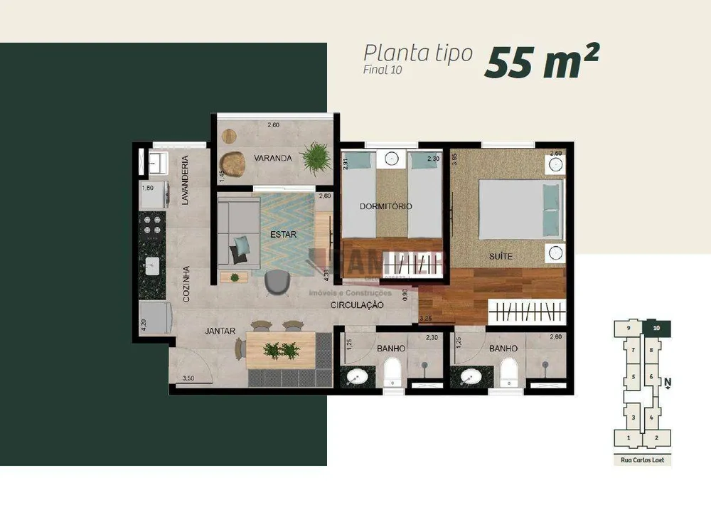 Apartamento, 2 quartos, 55 m² - Foto 5