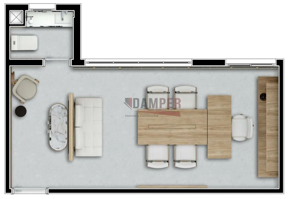Sala-Conjunto, 28 m² - Foto 6
