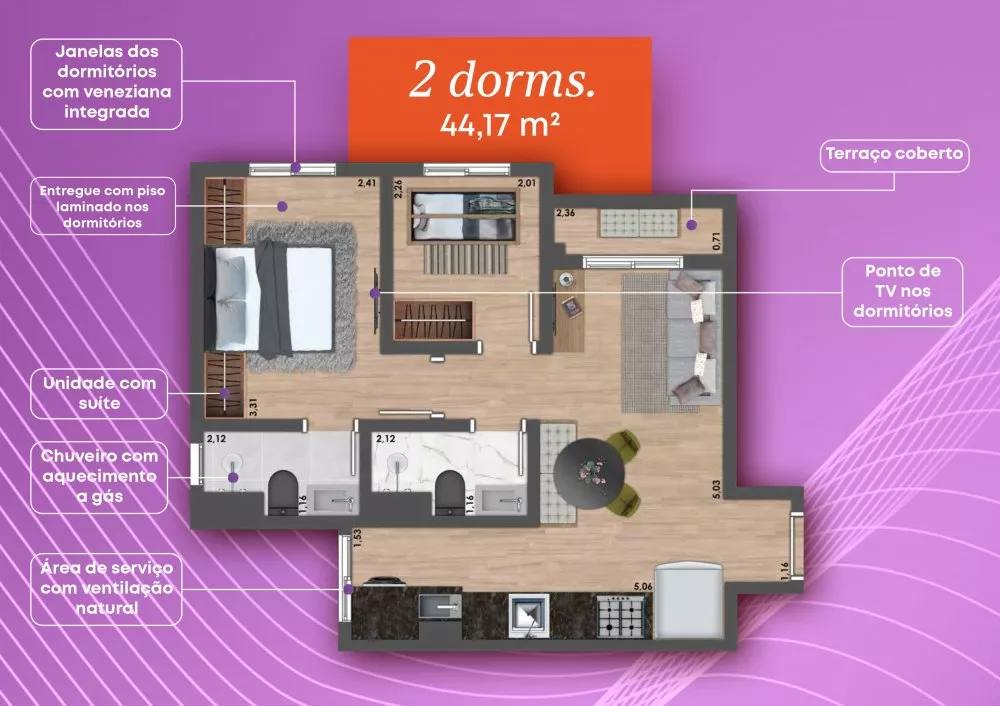 Apartamento, 2 quartos, 36 m² - Foto 13