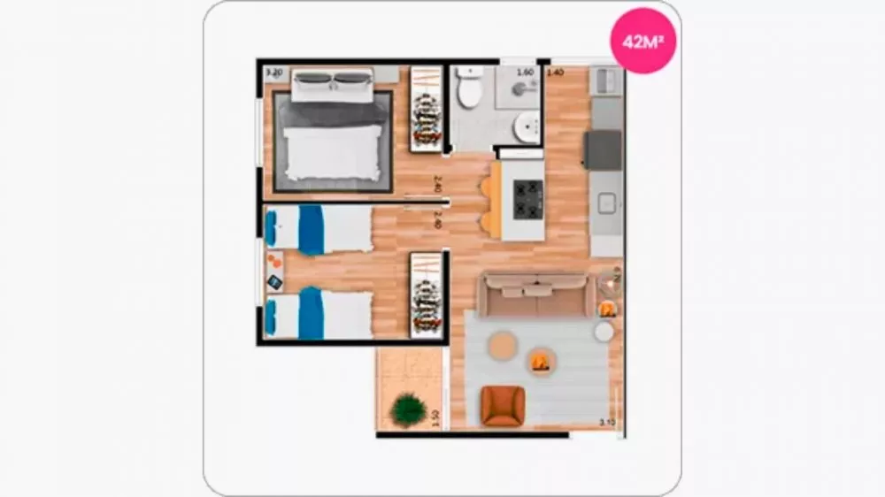 Apartamento, 2 quartos, 42 m² - Foto 17