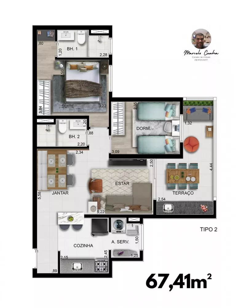 Apartamento à venda com 2 quartos, 65m² - Foto 10