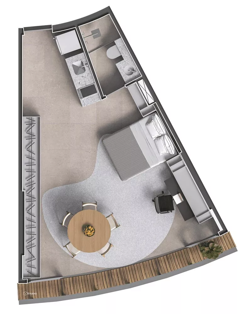 Cobertura, 1 quarto, 80 m² - Foto 12