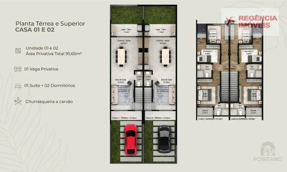 Casa de Condomínio, 3 quartos - Foto 2