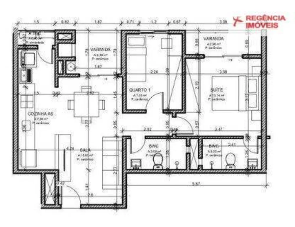 Apartamento, 2 quartos, 61 m² - Foto 2