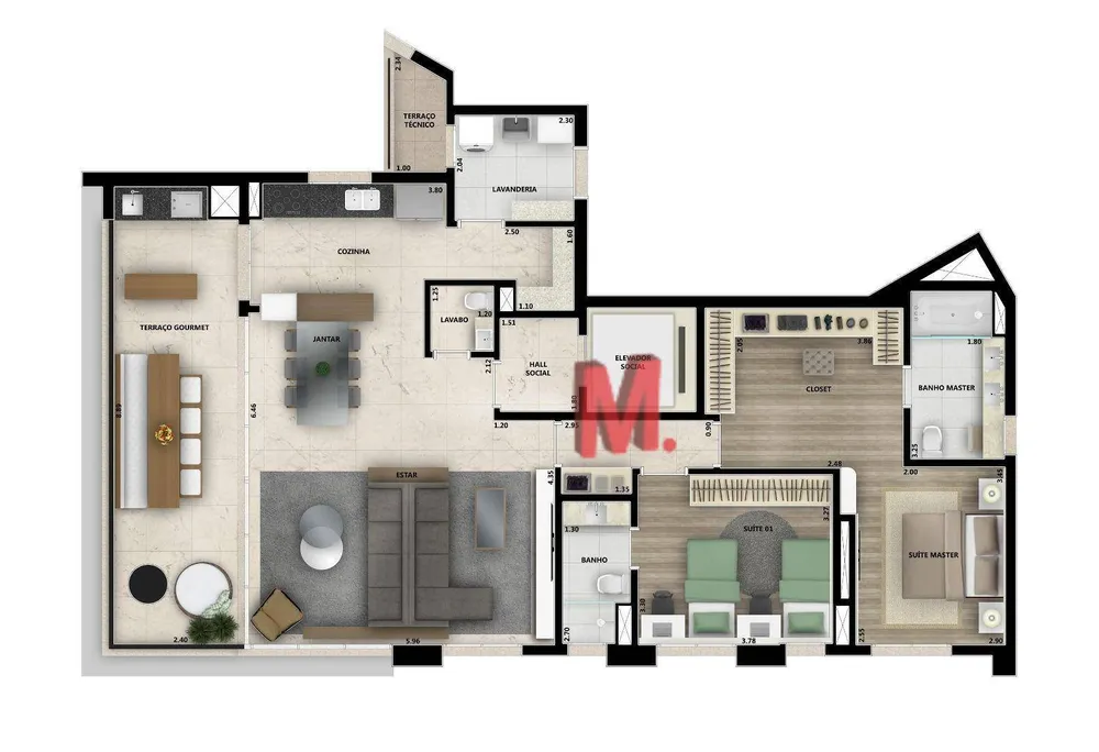 Apartamento, 3 quartos, 150 m² - Foto 12