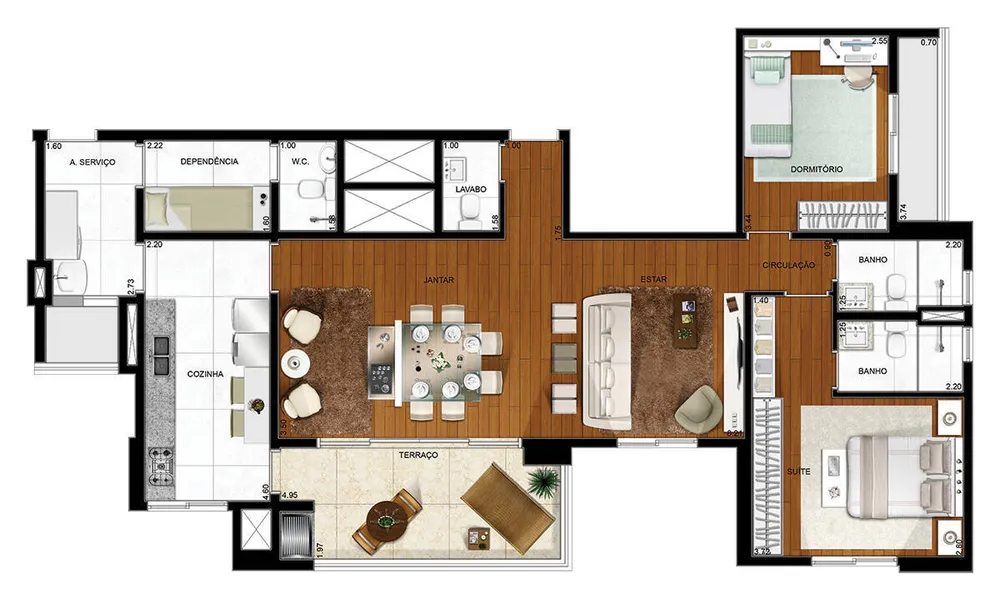 Apartamento, 3 quartos, 112 m² - Foto 3