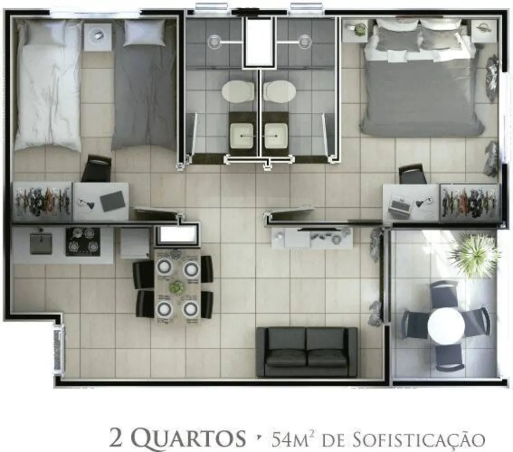 Apartamento, 2 quartos, 54 m² - Foto 6