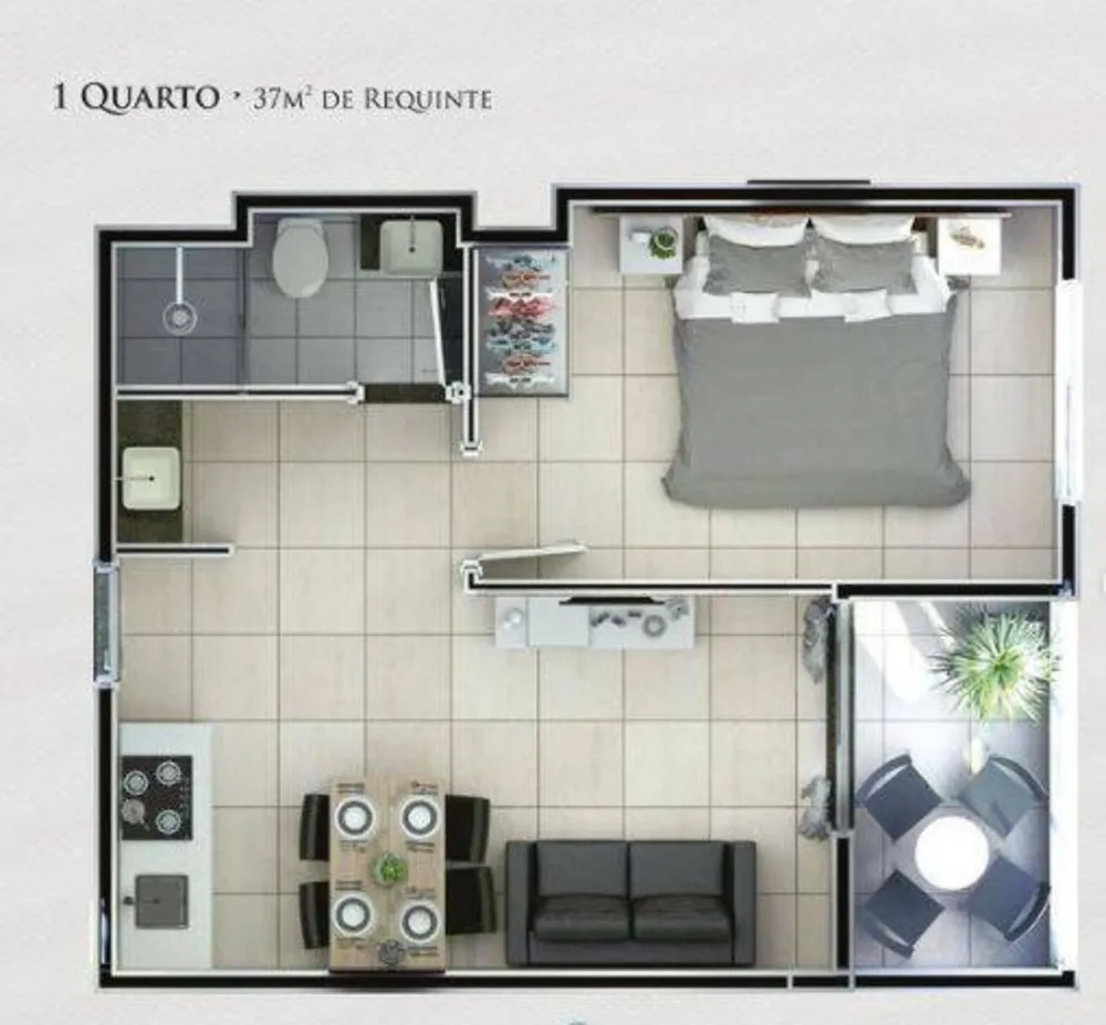 Apartamento, 1 quarto, 37 m² - Foto 12