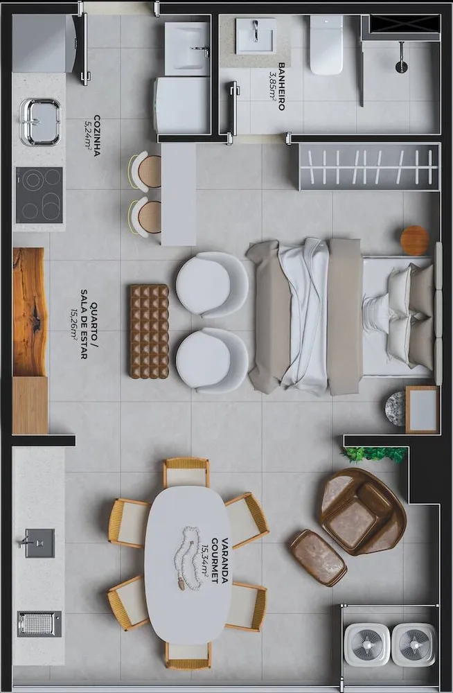 Apartamento, 1 quarto, 39 m² - Foto 5