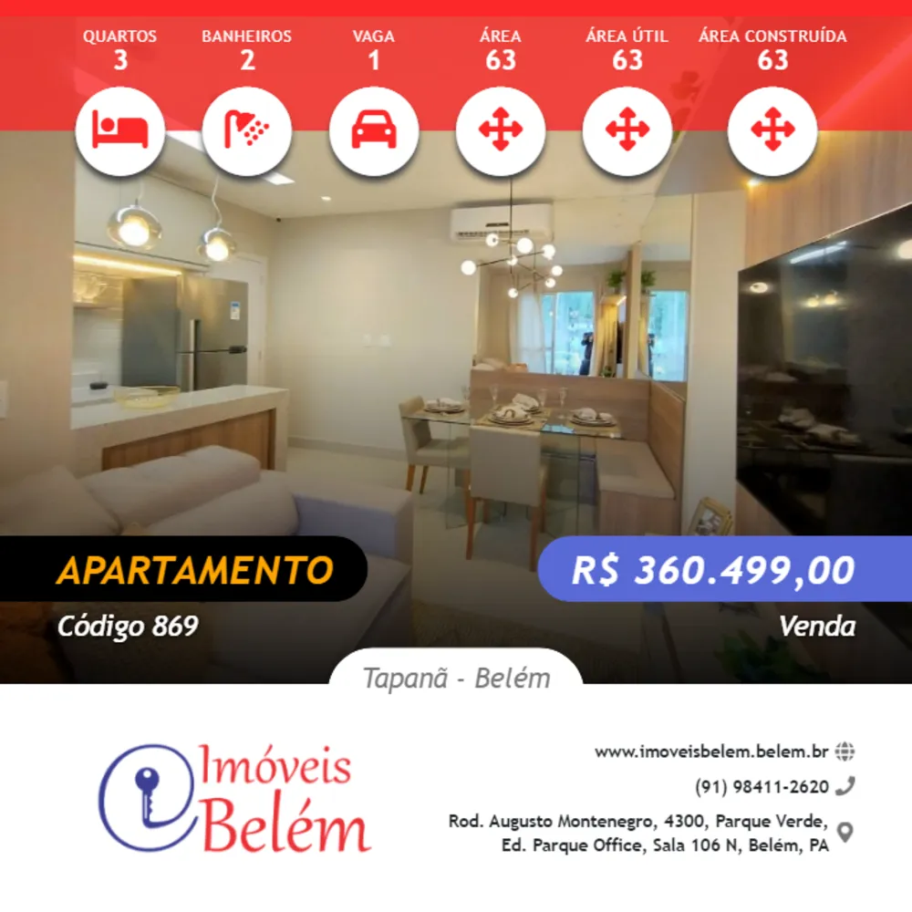 Apartamento, 3 quartos, 63 m² - Foto 1