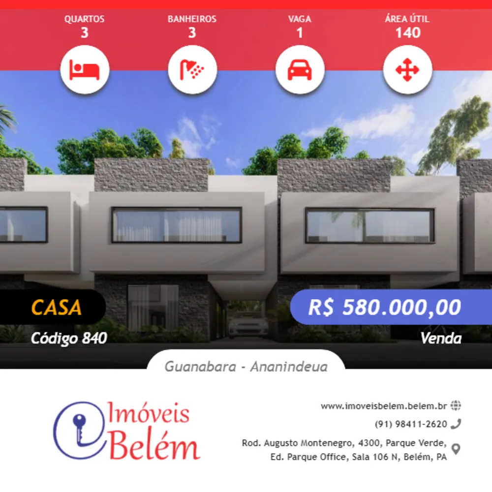 Casa, 3 quartos, 140 m² - Foto 1