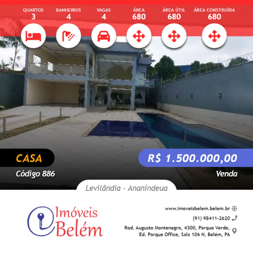 Casa, 3 quartos, 680 m² - Foto 1