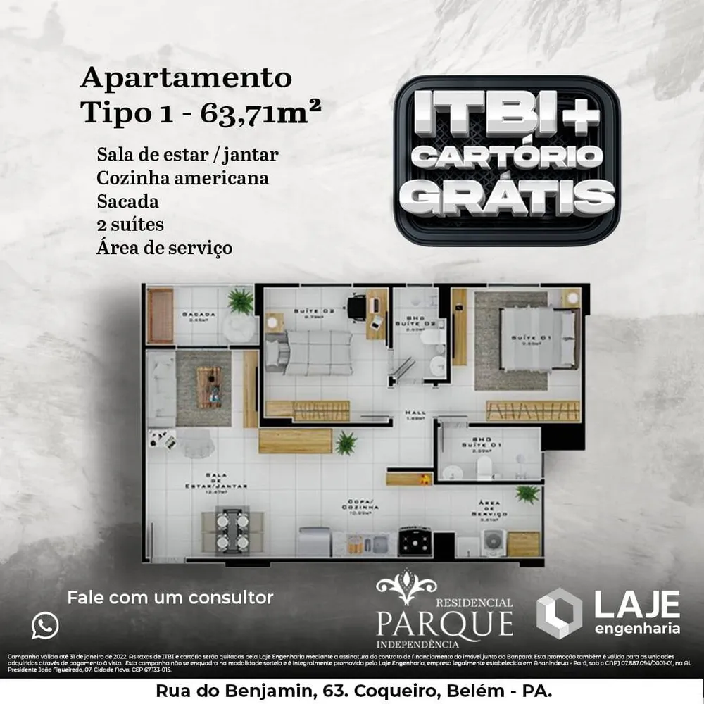 Apartamento, 2 quartos, 63 m² - Foto 8