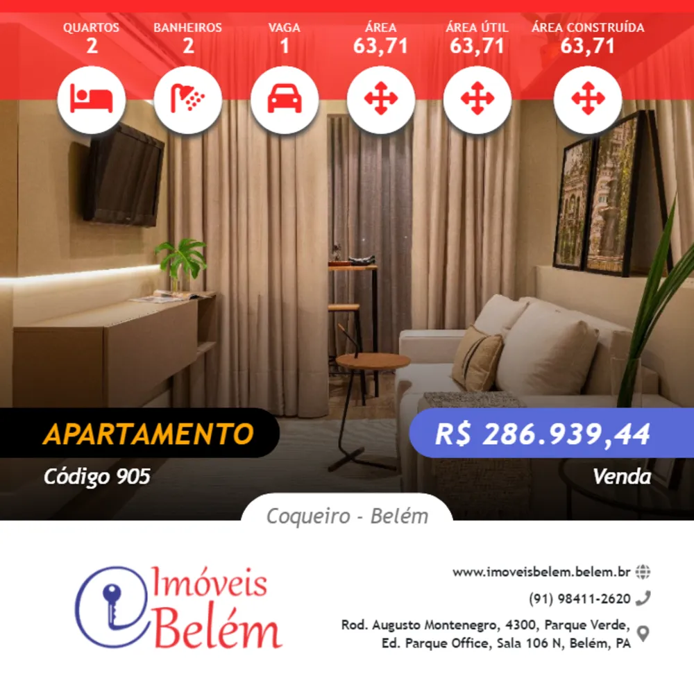 Apartamento, 2 quartos, 63 m² - Foto 2