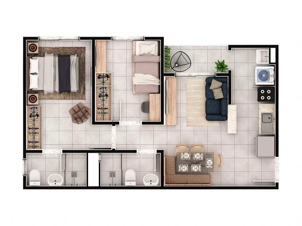 Apartamento, 2 quartos, 51 m² - Foto 7