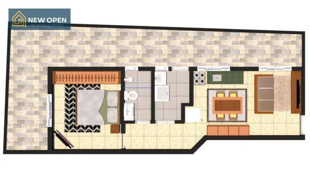 Apartamento, 1 quarto - Foto 1