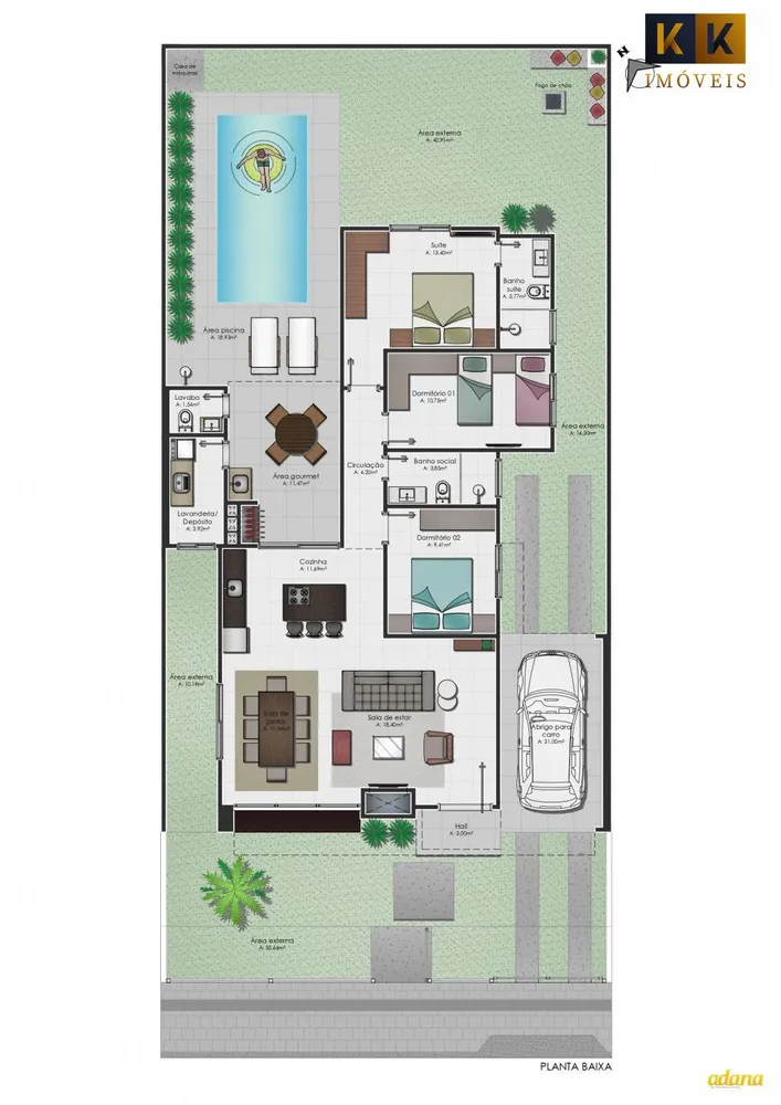 Casa, 3 quartos, 146 m² - Foto 1