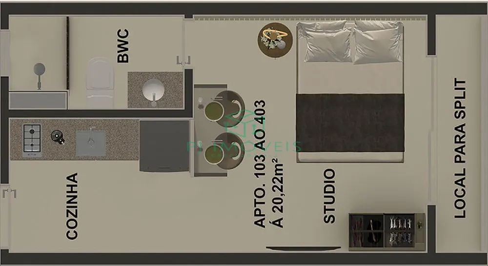Apartamento, 1 quarto, 23 m² - Foto 12