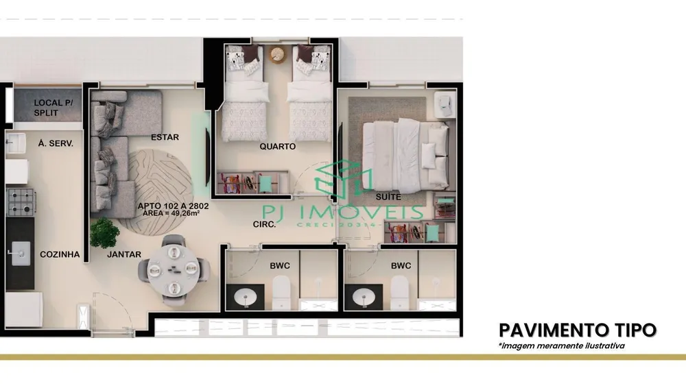 Apartamento, 2 quartos, 48 m² - Foto 11