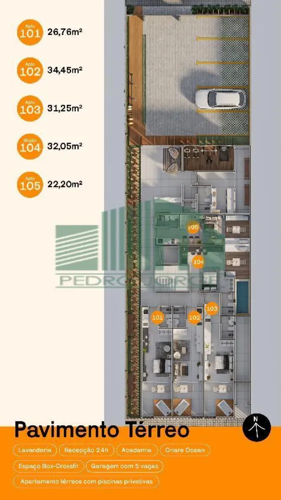 Flat/Apart Hotel, 1 quarto, 32 m² - Foto 11