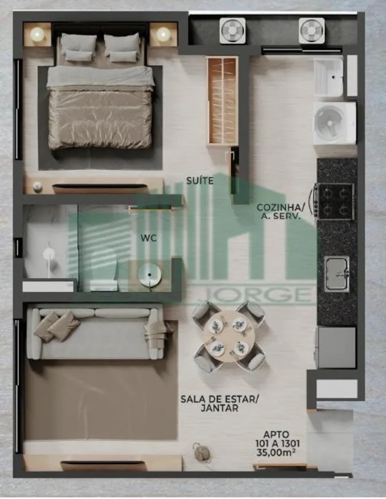 Apartamento, 1 quarto, 35 m² - Foto 5