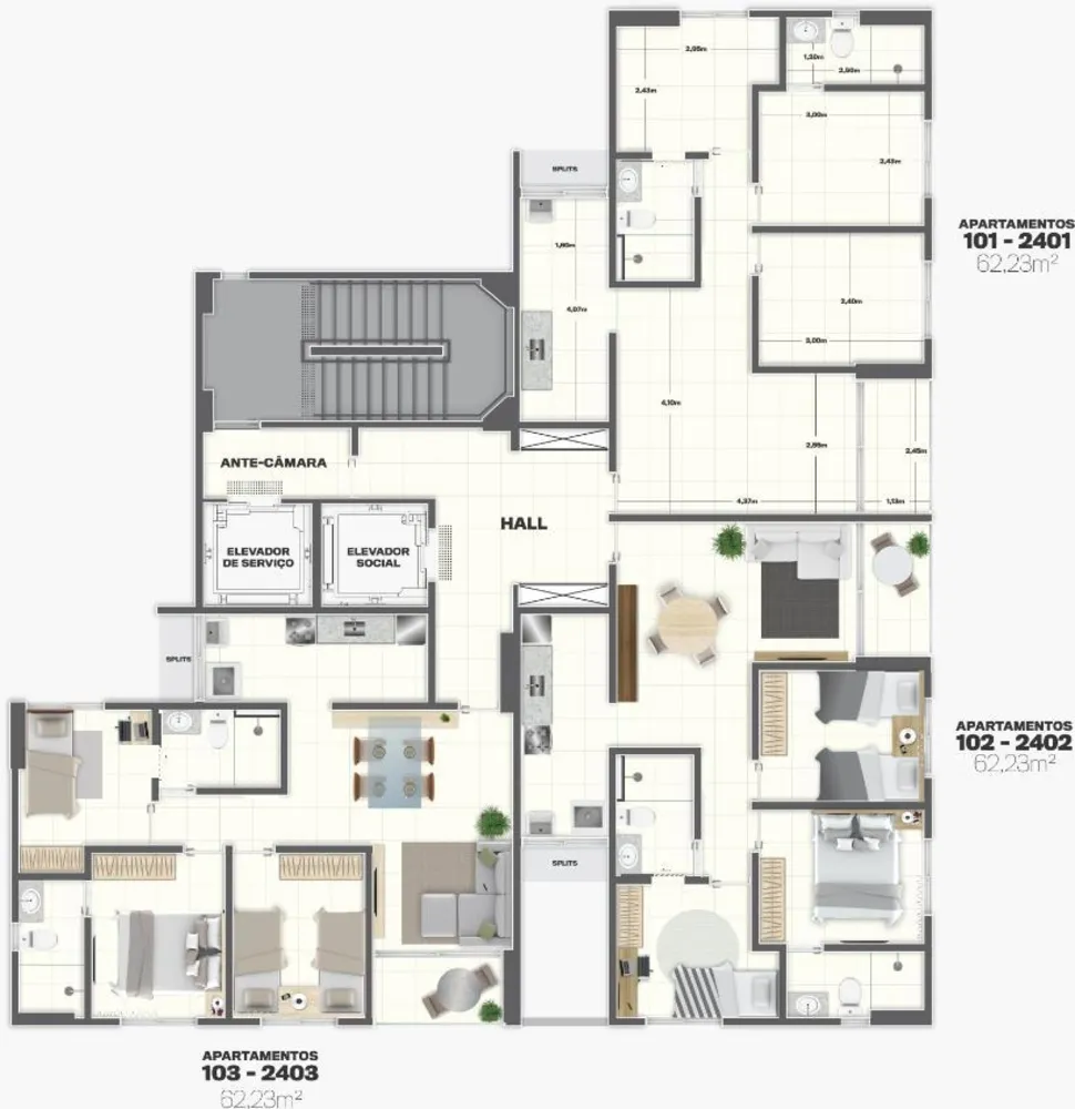 Apartamento, 3 quartos, 62 m² - Foto 12