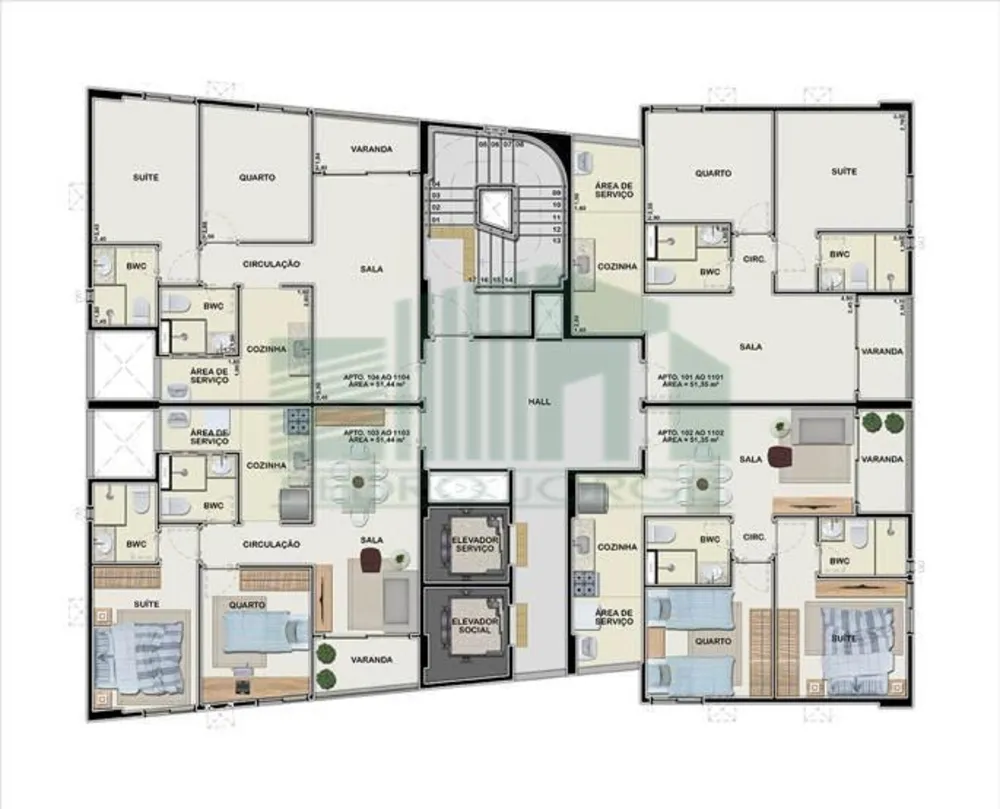 Apartamento, 2 quartos, 51 m² - Foto 6