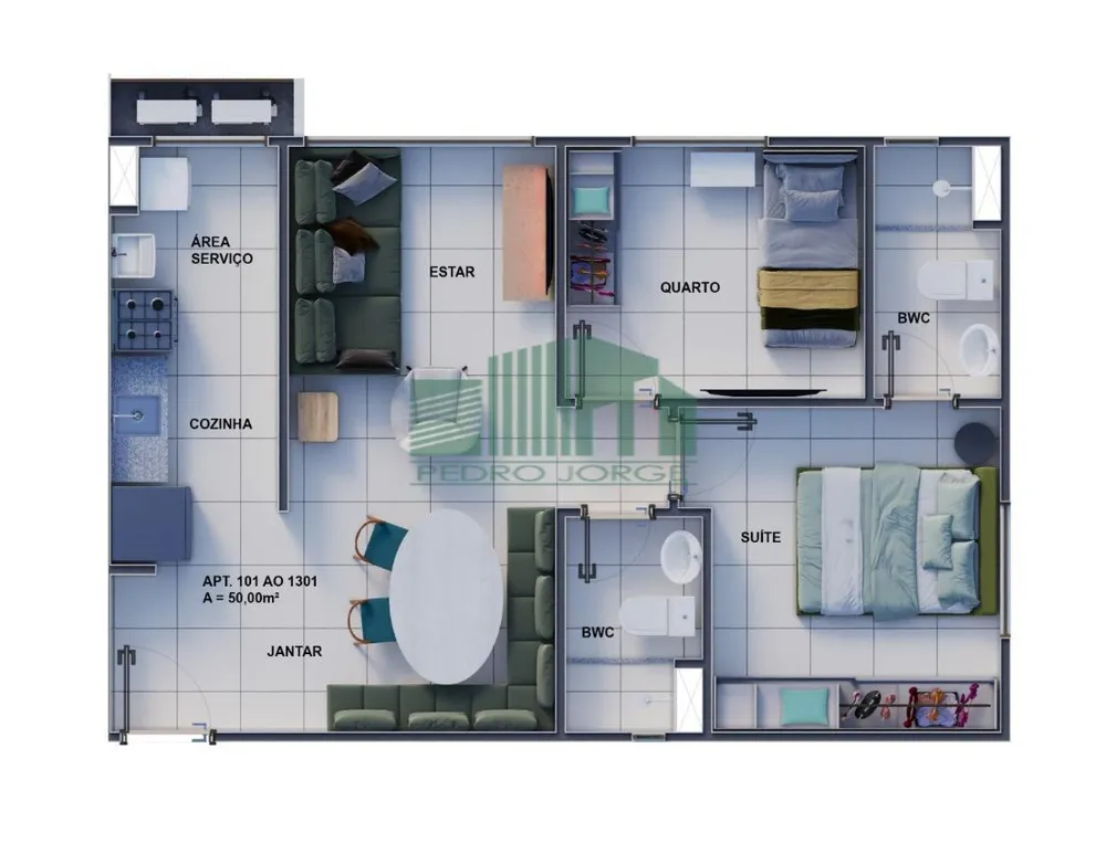 Apartamento, 2 quartos, 50 m² - Foto 7