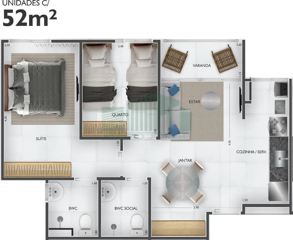 Apartamento, 2 quartos, 50 m² - Foto 8