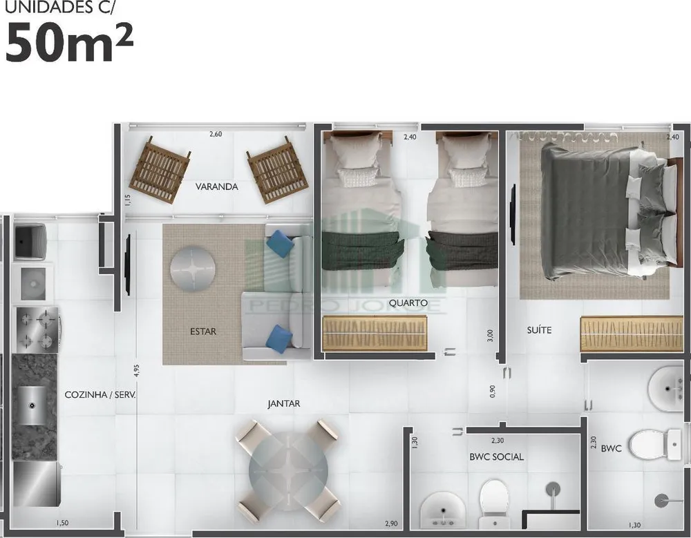 Apartamento, 2 quartos, 50 m² - Foto 6