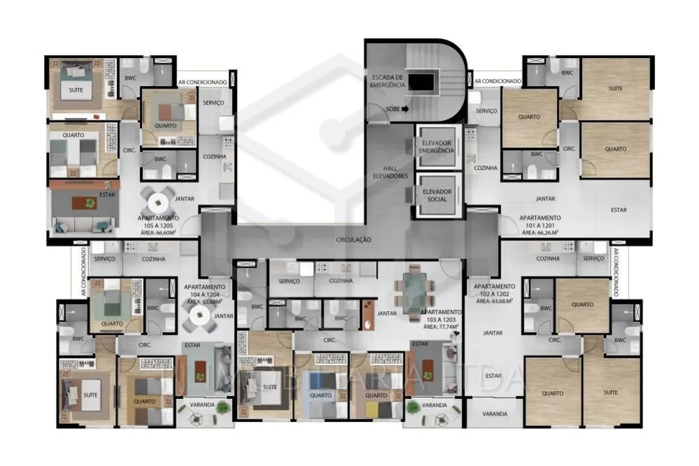 Apartamento, 2 quartos, 63 m² - Foto 8