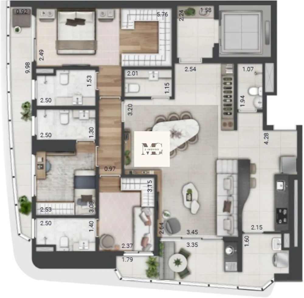 Apartamento, 3 quartos, 106 m² - Foto 8