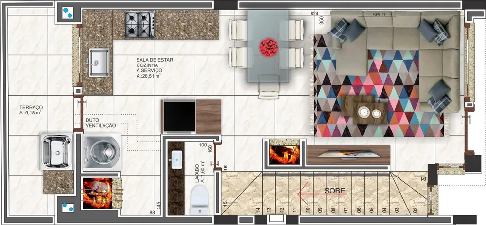 Sobrado, 2 quartos, 134 m² - Foto 3