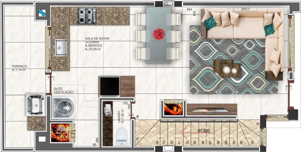 Sobrado, 2 quartos, 134 m² - Foto 4