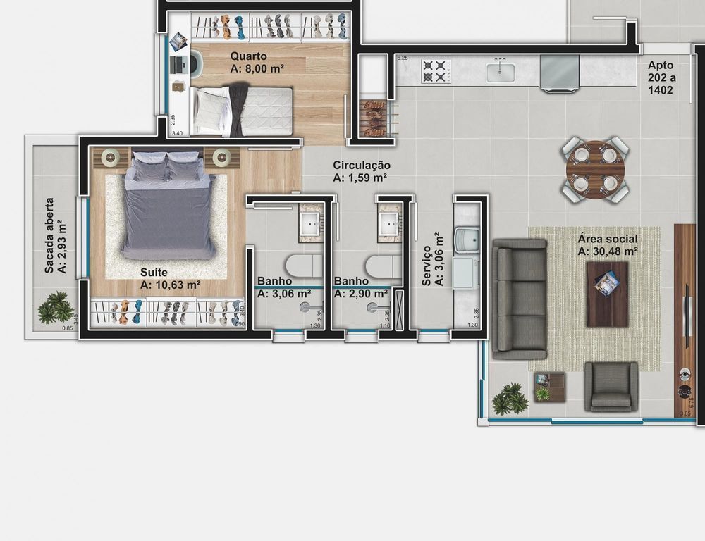 Apartamento, 2 quartos, 88 m² - Foto 2