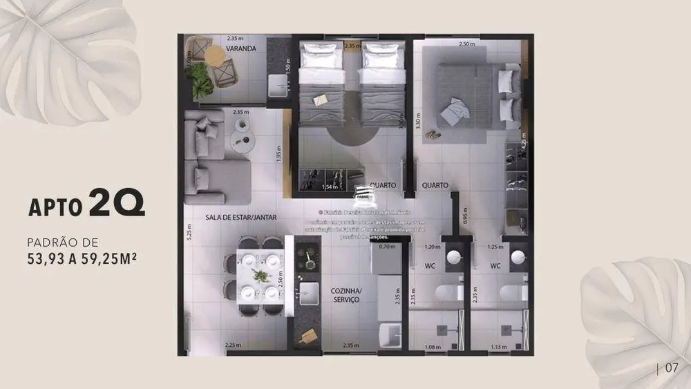 Apartamento, 2 quartos, 56 m² - Foto 8