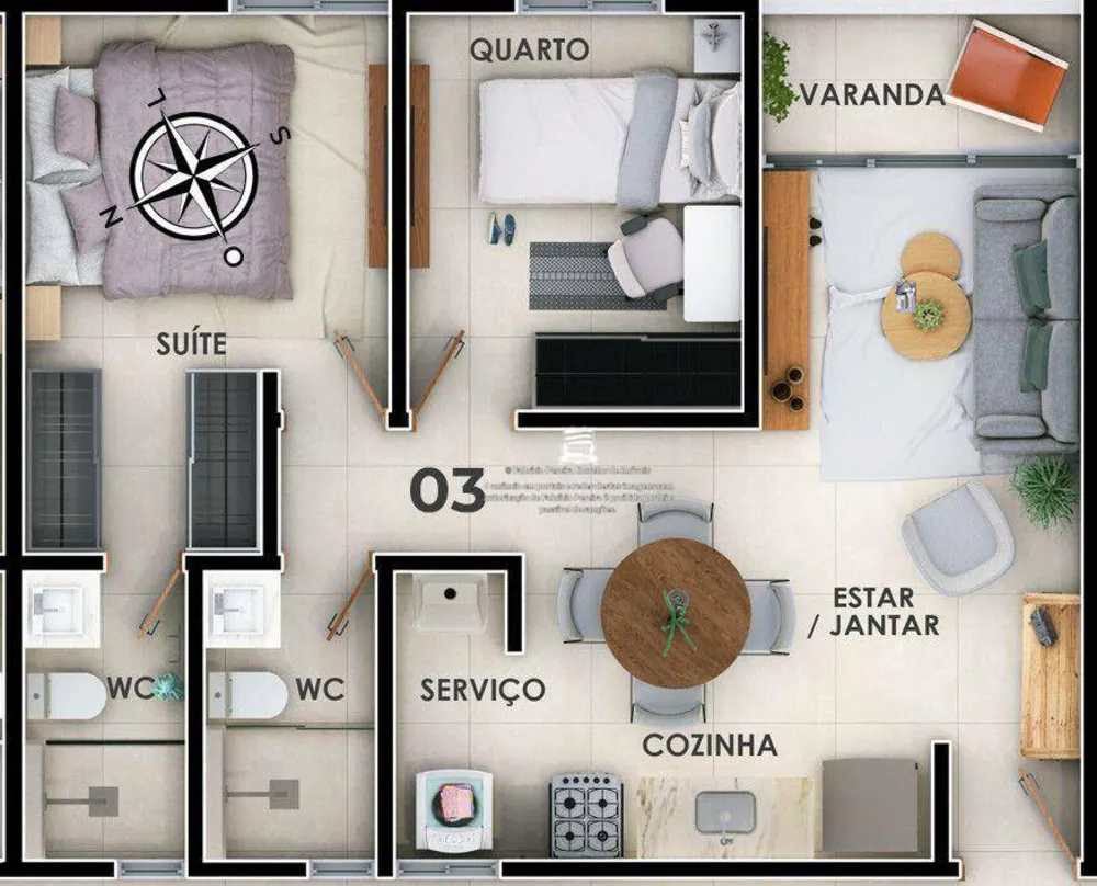 Apartamento, 2 quartos, 52 m² - Foto 15