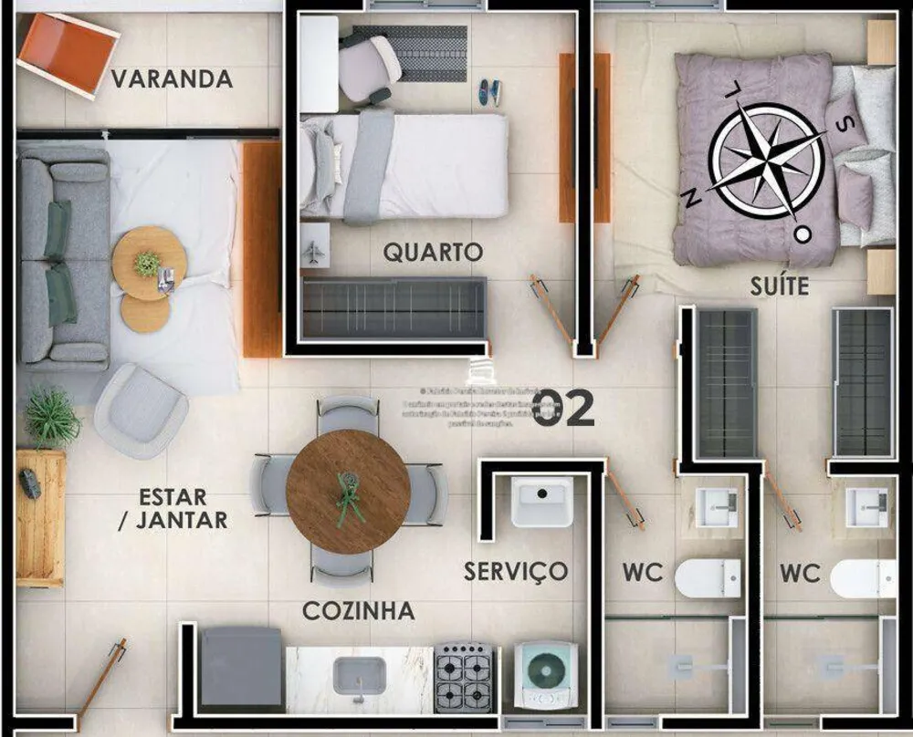 Apartamento, 2 quartos, 52 m² - Foto 14