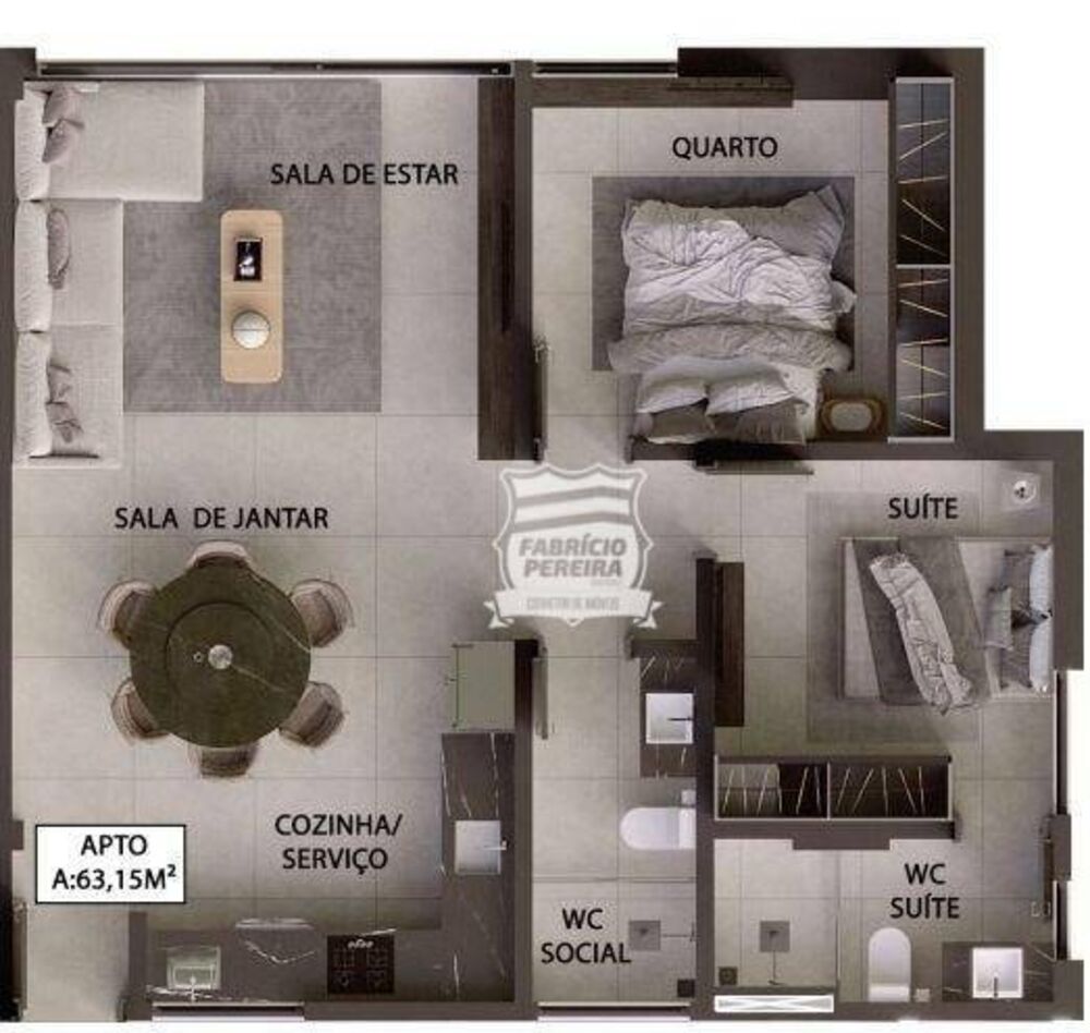 Apartamento à venda com 3 quartos, 90m² - Foto 4