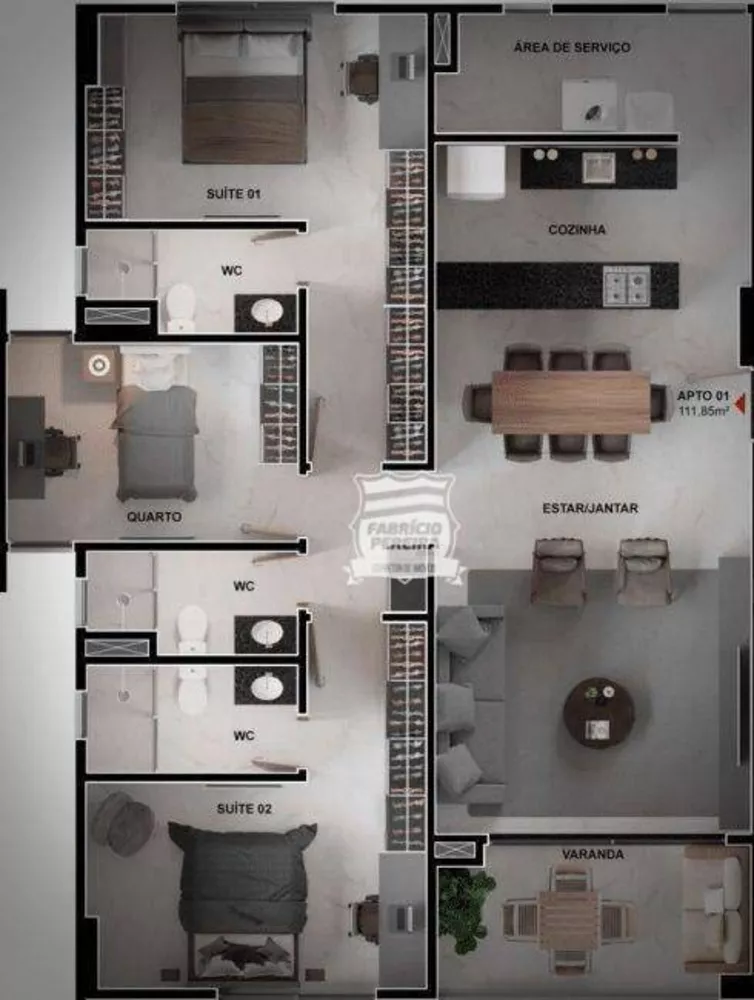 Apartamento à venda com 3 quartos, 111m² - Foto 16