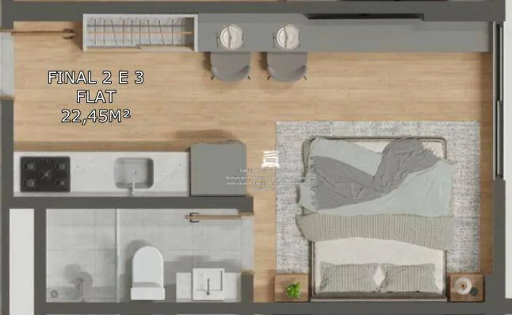 Flat/Apart Hotel, 1 quarto, 22 m² - Foto 14
