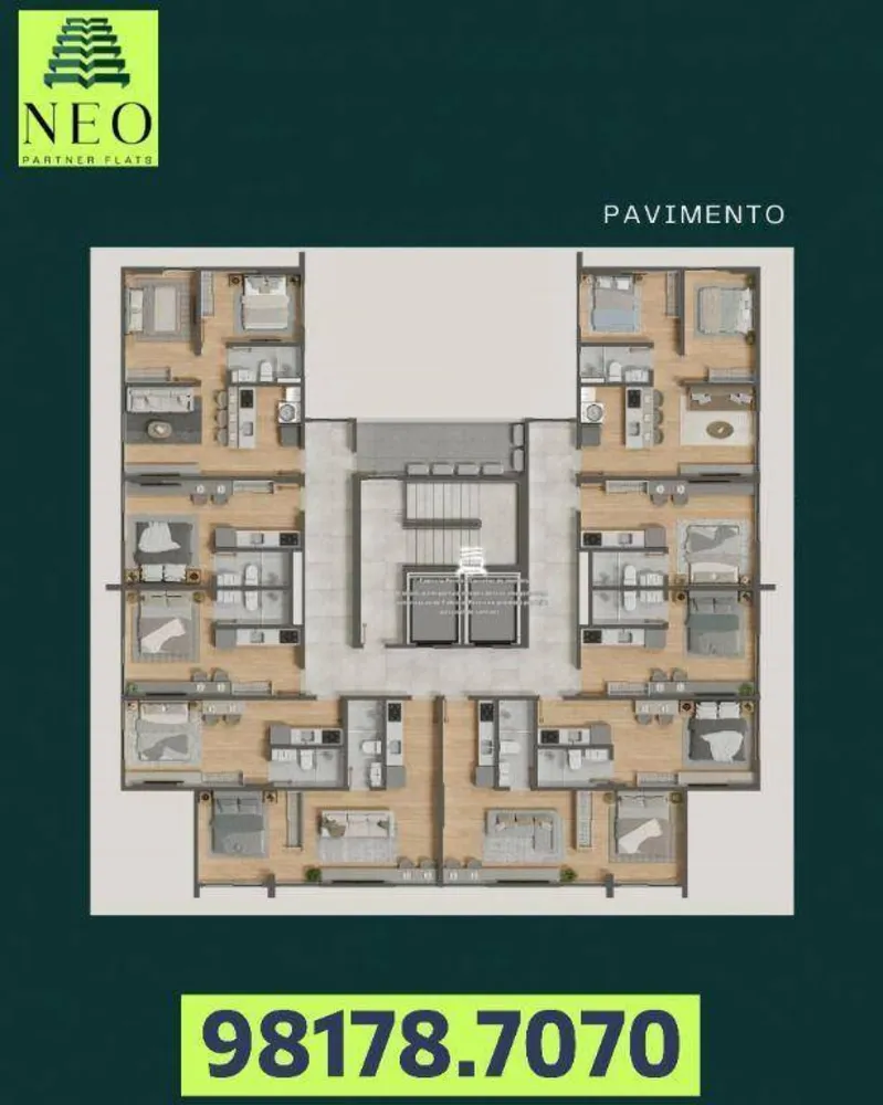 Flat/Apart Hotel, 1 quarto, 22 m² - Foto 12
